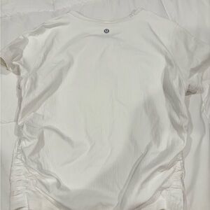 Lululemon All it takes White ribbed nulu Crop Top